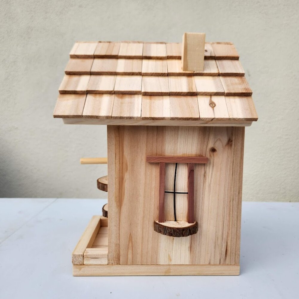 NEW HANDMADE Wooden Bird House Birdhouse Handbuilt Wood Garden Decor Spring Made - Picture 5 of 14